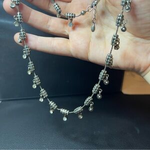 Elegant Silver Rhinestone Necklace